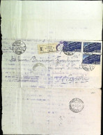1945-piego Raccomandato Spedito Nell'ultimo Giorno Di Guerra,tre L. 2 Posta Aere - Poststempel