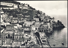 1958-Amalfi Panorama Con La Cattedrale Affrancata L.15 Lourdes Isolato - Salerno