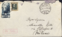 1936-Eritrea Lettera Affrancata 50c. + L.1 Annullo Posta Militare 102 Del 13.4 - Erythrée