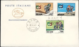 1967-50^ Giro Ciclistico D'Italia Serie 3 Valori Su Fdc - FDC
