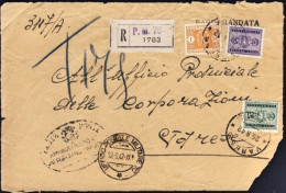 1942-ufficio Postale Militare 76 Del 13.8 Su Grande Frontespizio Di Raccomandata - Poststempel