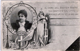 Margherita Di Savoia Cartolina Conforto E Condoglianza - Personnages Historiques
