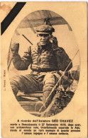 1910circa-A Ricordo Dell'aviatore Geo Chavez - Aviateurs