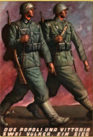 1940-circa-Due Popoli Una Vittoria Illustratore Boccasile - Patriottiche