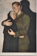 Militare Che Abbraccia Madre, "Con Te E Per Te, Combattente, Sino Alla Vittoria" - Patriottiche