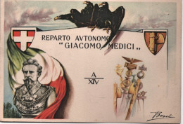1936, Reparto Autonomo Giacomo Medici, Illustratore Boschi, Viaggiata - Patriotic