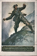 1935-Militare Del Reggimento Alpini Battaglione Verona, Illustratore Pisani, Via - Patriotic