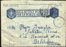 1943-Marina 999 Mittente Marò Reparto 3 Mentone Manoscritto, Biglietto Franchigi - Poststempel