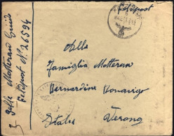 1943-FELDPOST/b (1.08) Su Busta Manoscritto FP 26594 Da Italiano Arruolato Eserc - Weltkrieg 1939-45