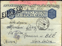 1943-Posta Militare/n. 180 C2 (19.8.43) Su Biglietto Postale In Franchigia - War 1939-45