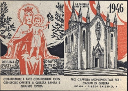 1946-cartolina Calendario Pro Cappella Monumentale Per I Caduti Di Guerra - 1946-60: Marcophilia