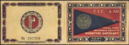 1934-tessera Della Federazione Nazionale Fascista Venditori Ambulanti Di Verona, - Membership Cards