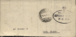 1944-piego Dell'Ospedale Militare Di Brescia Reparto Autonomo Per L'Osservazione - Marcofilie