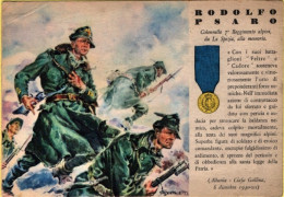 1941-Rodolfo Psaro Serie Medaglie D'oro Non Viaggiata Illustratore Bertoletti - Patriottiche