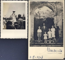 1947-lotto Composto Da Foto E Autografo Di S.M. Il Re Umberto II^+ Foto Della Pr - Other & Unclassified