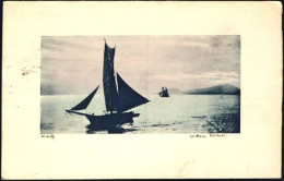 1909-imbarcazioni A Vela Cartolina Viaggiata Disegnatore Vittore Vittori - Warships