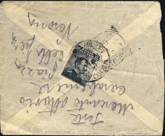 1916-lettera Affrancata 20c. Su 15c. Grigio Nero Con Sovrastampa Fortemente Spos - Marcophilie