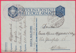 1940-CF XXV^ Settore Copertura Trieste San Pietro Del Carso Del 9.12 - Poststempel