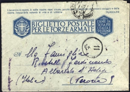 1943-cartolina Postale In Franchigia Con Annullo Di Mentone - Marcofilie