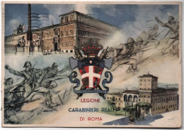 1940-Legione Carbinieri Reali Di Roma, Illustratore D'Ercoli, Viaggiata - Patriottiche