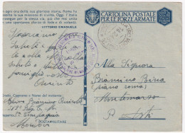 1943-CF Bollo Regg. Alpini Batt. Richiamati Centro Pieve - Marcophilia