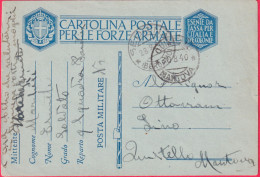 1941-CF Posta Militare N.1 Manoscritto Del 28.8 - War 1939-45