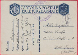 1942-CF Bollo Circolare Legione Milizia Artigleria Controaerei - Poststempel