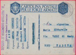 1942-CF Lineare Deposito 23^ Reggimento Artiglieria "Re" - Poststempel