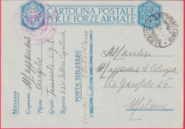 1940-CF XXV^ Settore Copertura Trieste San Pietro Del Carso 6.12 - Poststempel