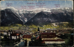 CPA Innsbruck In Tirol, Ortsansicht Vom Berg Isel, Brandjoch, Frau Hill, Sattelspitzen, Hafelekar - Altri & Non Classificati