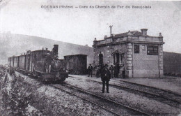 Photo - 69 -rhone - ODENAS  - Compagnie Du C.F.B - Gare Du Chemin De Fer Du Beaujolais   - Retirage - Unclassified