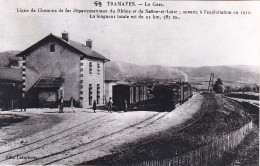 Photo - 69 - Rhone  TRAMAYES - La Gare - Ligne De Chemin De Fer Departementaux Du Rhone Et De Saone Et Loire  - Retirage - Zonder Classificatie