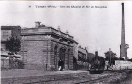 Photo - 69 - Rhone - TARARE - Gare Des Chemins De Fer Du Beaujolais - Train Vapeur - Ligne De Tarare -  Retirage - Zonder Classificatie