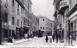 Photo - 69 - Rhone - PONTCHARRA Sur TURDINE - Grande Rue Pris De La Place De La Mairie - Train Vapeur -  Retirage - Non Classés