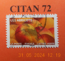 FRANCE 2023   DU  CARNET  FRUITS  A  SAVOURER  LES  ABRICOTS       CACHET  ROND   ( A VOYAGE) - Oblitérés