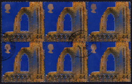 GREAT BRITAIN 1999 QEII 44p X 6 Block Multicoloured, Millennium-Christmas St Andrews Pilgrimage SG1427 FU - Usati