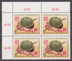 1983 , Mi 1739 ** (3) - 4er Block Postfrisch -  50 Jahre Katholisches Farbstudententum In Österreich - Unused Stamps