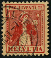SCHWEIZ BUNDESPOST 135 O, 1917, 10 C. Pro Juventute, Normale Zähnung, Pracht, Mi. 35.- - Used Stamps
