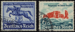 Dt. Reich 746,750 O, 1940, Blaues Band Und Helgoland, 2 Prachtwerte, Mi. 30.- - Oblitérés