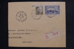 FRANCE - Enveloppe (Retaillée) En Recommandé De Paris Pour Mulhouse En 1935 - L 153238 - 1921-1960: Modern Tijdperk