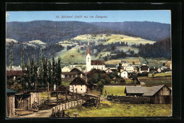 AK St. Michael I. L., Blick Zur Kirche Mit Bewaldeten Hügeln Im Hintergrund  - Sonstige & Ohne Zuordnung