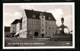 AK Eggenburg /N. O., Postamt Mit Jubiläumsbrunnen  - Other & Unclassified