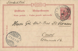 CHINA - GERMAN POST IN CHINA - 10 PF. POSTAL STATIONERY PC SENT FROM TIENTSIN (TIANJIN) TO GERMANY - 1901 - Chine (bureaux)