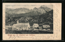 AK St. Christof Am Arlberg, Ortsansicht Mit Kirche  - Autres & Non Classés