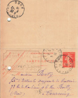 E758 Entier Postal Carte Lettre Brasserie Lesage Guilbert Bapaume 62 - Cartes-lettres
