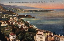 CPA Monte Carlo Monaco, Le Quartier De St. Roman Et Le Cap Martin - Sonstige & Ohne Zuordnung