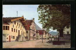 AK Reutte In Tirol, Hauptstrasse Mit Rathaus Und Histor. Linde  - Sonstige & Ohne Zuordnung