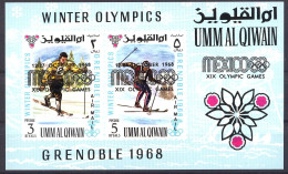 Olympia 1968:  Um Al Qwain  Bl ** - M.Aufdr. - Winter 1968: Grenoble