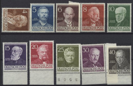 BERLIN 91-100 **, 1952, Berühmte Berliner, Prachtsatz, Mi. 130.- - Unused Stamps
