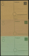 MECKLENBURG-VORPOMMERN P 5-7 BRIEF, Ganzsachen: 1945, 6 Pf., 6 Ungebrauchte Karten: P 5a,b, P 6 (3 Verschiedene Kartons) - Sonstige & Ohne Zuordnung